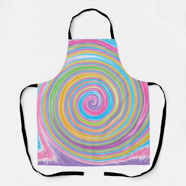 Rainbow swirl pattern  apron (Front)