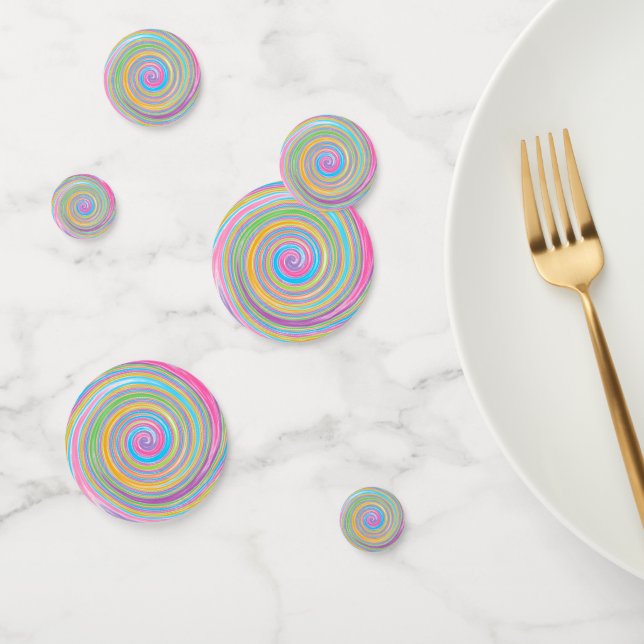 Rainbow swirl pattern    confetti (Group)