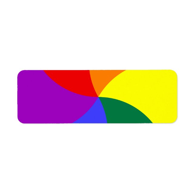 Rainbow Swirl Return Address Label (Front)