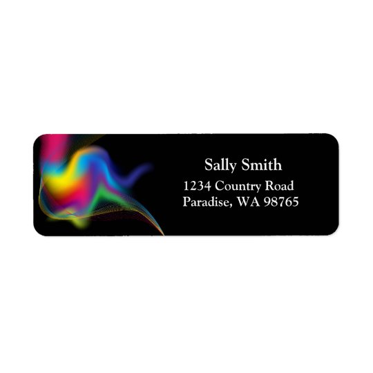 Rainbow Swirl Return Address Labels. Return Address Label