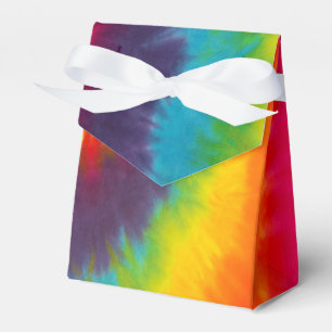 Rainbow Swirl Tie Dye Groovy Cool Colourful Party Favour Box
