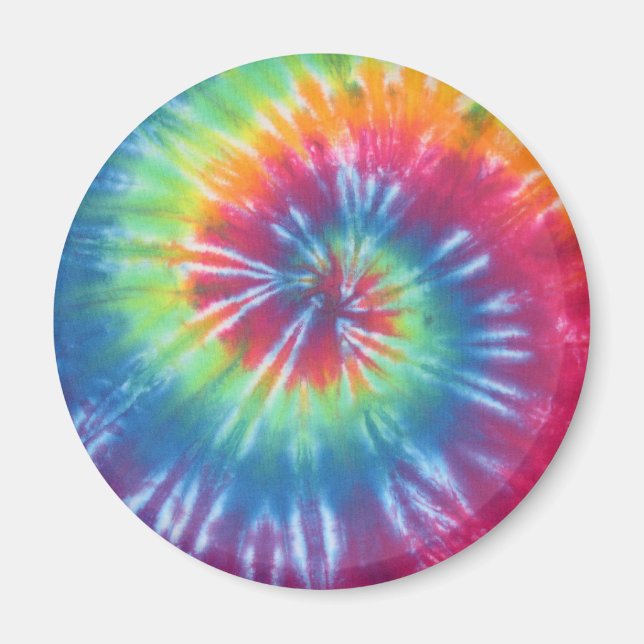Rainbow Swirl Tie Dye Magnet (Front)