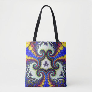 rainbow swirl tote bag