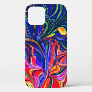Rainbow Swirl Trippy Glow Stick iPhone 12 Case