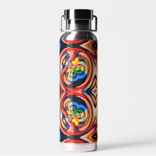 Rainbow Swirls Abstract Water Bottle