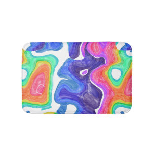 Rainbow Swirls Bath Mat