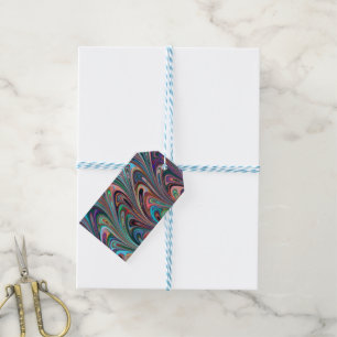 rainbow swirls gift tags
