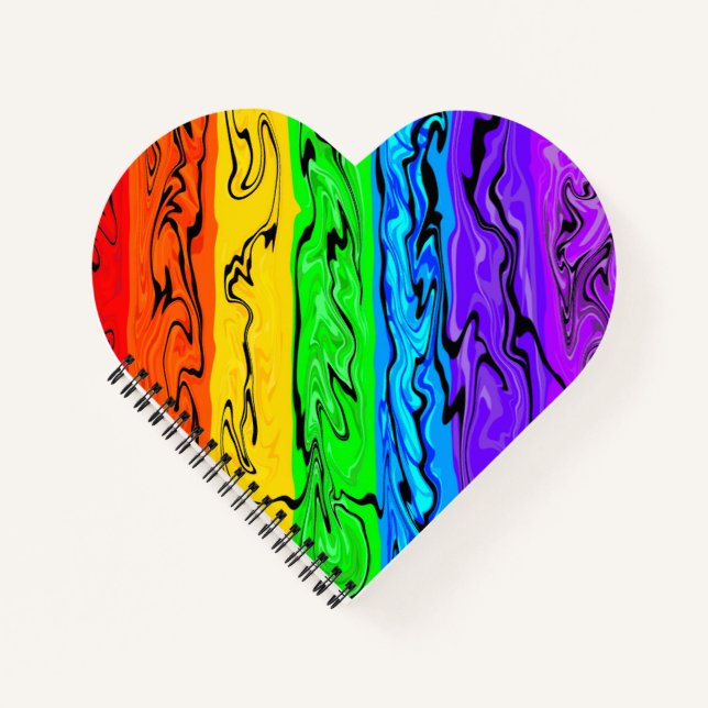 Rainbow Swirls Notebook (Front)