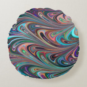 rainbow swirls pillow