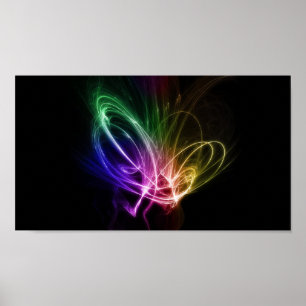 Rainbow Swirls Poster
