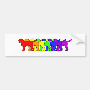Rainbow Swissie Bumper Sticker