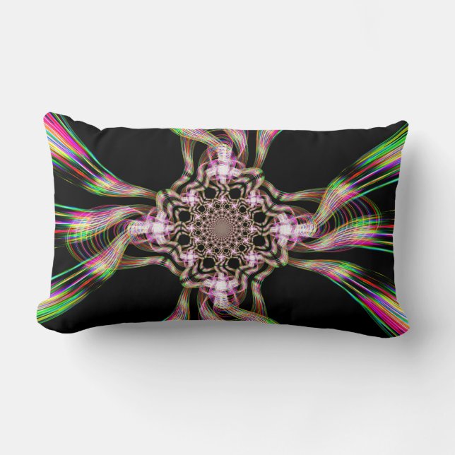 Rainbow Taffy Candy Explosion Two Lumbar Cushion (Front)