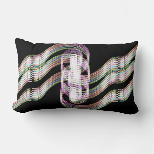 Rainbow Taffy Candy Two Lumbar Cushion (Front)