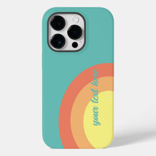 rainbow target rainbow blue, red, peach phonecase Case-Mate iPhone 14 pro case
