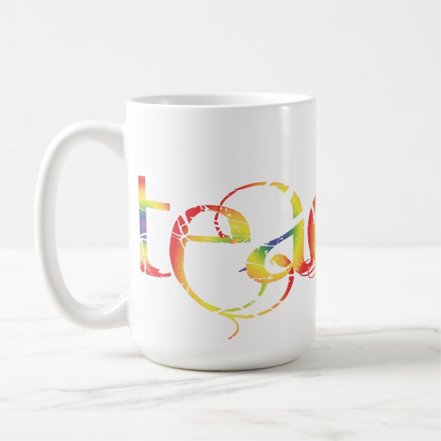 Rainbow Teacher Mug (Left)