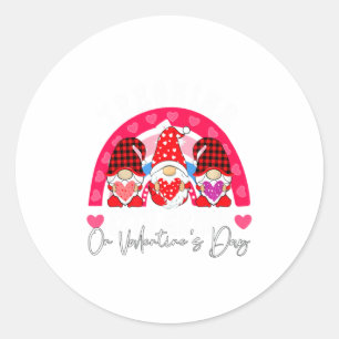 Rainbow Teaching 12th Grade On Valentines Day Tea  Classic Round Sticker