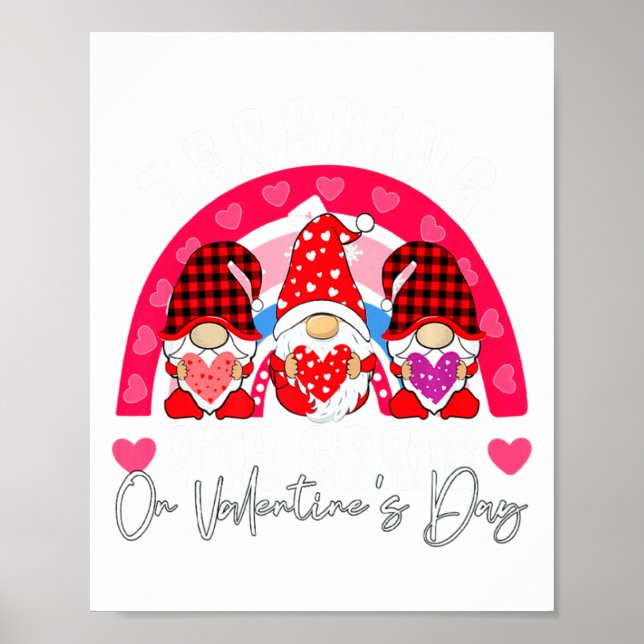 Rainbow Teaching 4th Grade On Valentines Day Teac  Poster (Front)