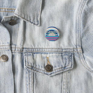 Rainbow Teaching is a work of heart 3 Cm Round Badge