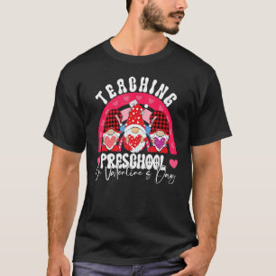Rainbow Teaching PRESCHOOL On Valentine's Day Teac T-Shirt