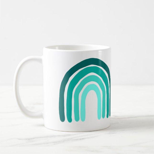 Rainbow Teal Mug (Left)