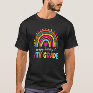 Rainbow Team 4th Grade Last Day School Teacher Stu T-Shirt