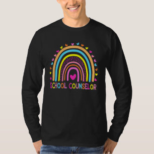 Rainbow Team School Counselor Back To School Teach T-Shirt