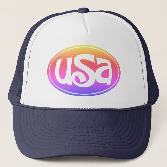 Rainbow Team "USA" Trucker Hat (Front)