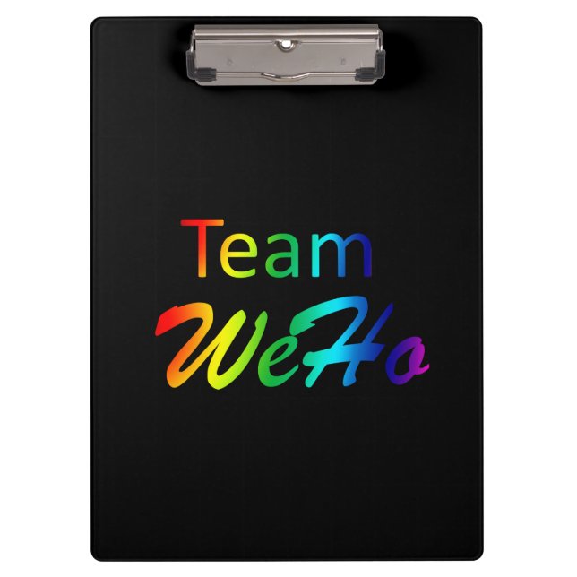 Rainbow Team WeHo Clipboard (Front)