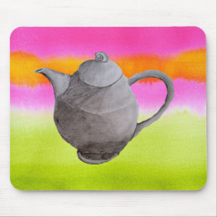 Rainbow Teapot arty tea party Mouse Pad