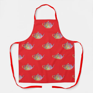 Rainbow Teapot Repeat Housewarming Shower Gift Red Apron