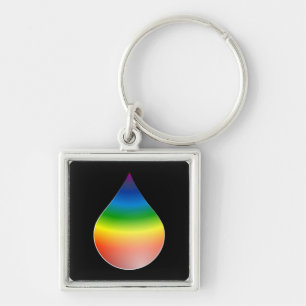 RAINBOW TEARDROP KEY RING