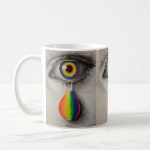 Rainbow tears poster throw pillow trivet stone coa coffee mug