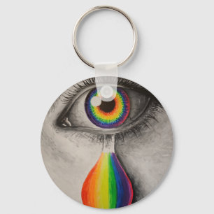 Rainbow tears poster throw pillow trivet stone coa key ring