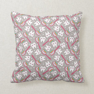 Rainbow Teeth Pattern Cushion