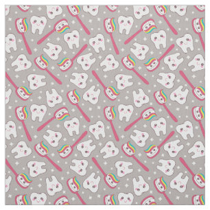 Rainbow Teeth Pattern Fabric