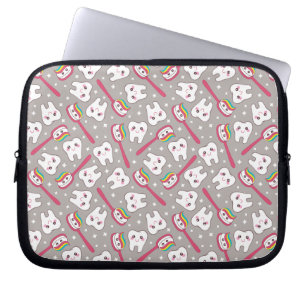 Rainbow Teeth Pattern Laptop Sleeve