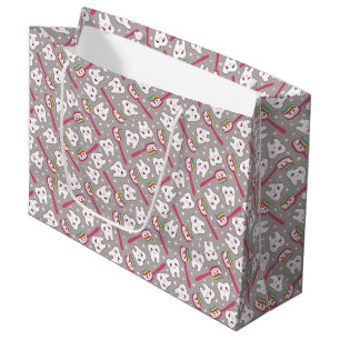 Rainbow Teeth Pattern Large Gift Bag
