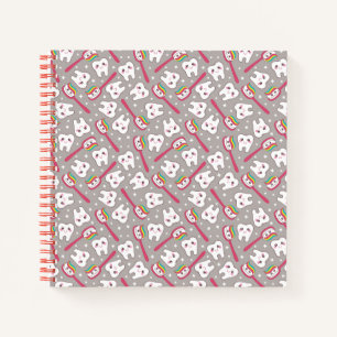 Rainbow Teeth Pattern Notebook