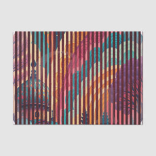 Rainbow Temple Striped Tissue Paper – Customisable