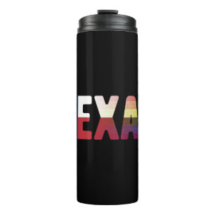 Rainbow Texas Flag Design for proud LGBT Texan Thermal Tumbler