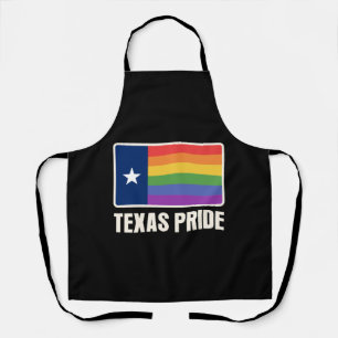 Rainbow Texas Flag Design for proud LGBT+ Texans Apron