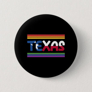 Rainbow Texas Flag Design for proud LGBT+ Texans C 6 Cm Round Badge