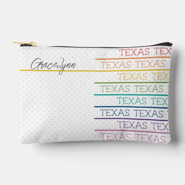 Rainbow Texas, Texas, Texas Accessory Pouch (Front)