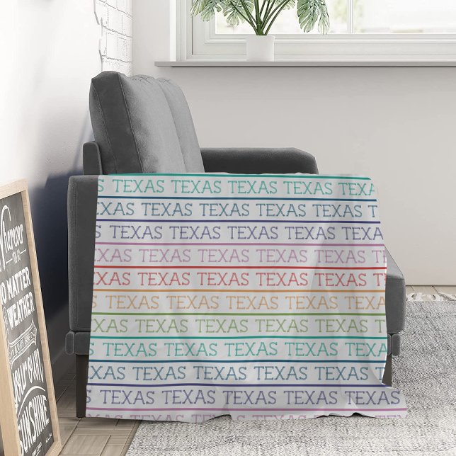 Rainbow Texas, Texas, Texas Fleece Blanket (Creator Uploaded)