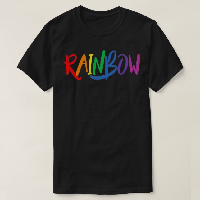 RAINBOW Text Design For Girls Boys Kids T-Shirt (Design Front)