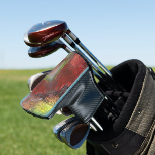 Rainbow Textural Abstract  Golf Head Cover