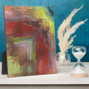 Rainbow Textural Abstract Plaque