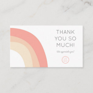 Rainbow Thank You Business Card