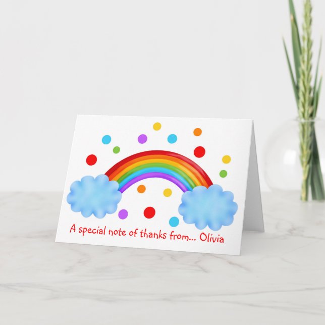 Rainbow Thank You Card (Front)