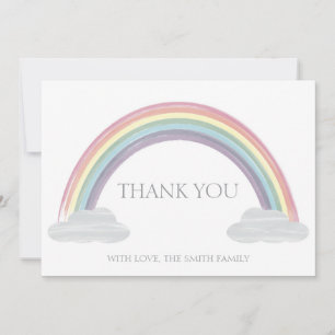 Rainbow Thank You Card for Print or Digital